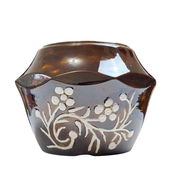 Unique 1979 Vintage Artist-Signed by Rebecca Ceramic Octagonal Jar 5.9" Tall - Picture 2 of 11